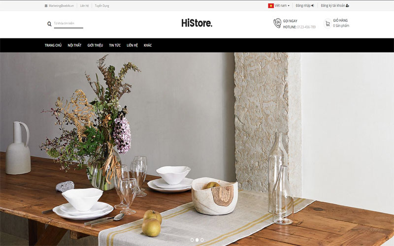 Thiết kế website nội thất 